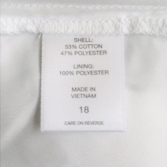 NWT sz 18 New York & Company PAPER WHITE Threaded Summer Skirt w/ Black Pattern - Picture 6 of 10